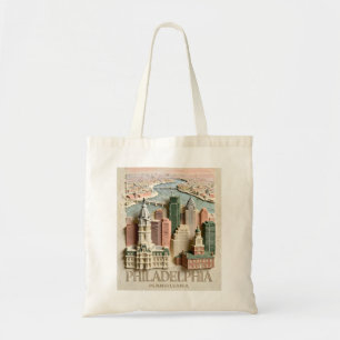 Tote Bag Paysage urbain texturé moderne de Philadelphie