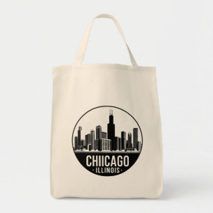 Tote Bag Paysage urbain vintage de Chicago Illinois Voyage 