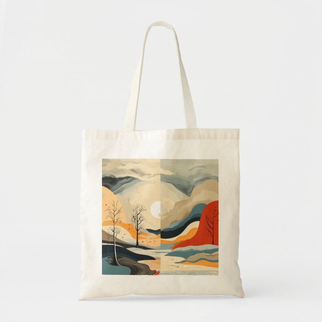 Tote Bag Paysages émotionnels Abstraits (Devant)