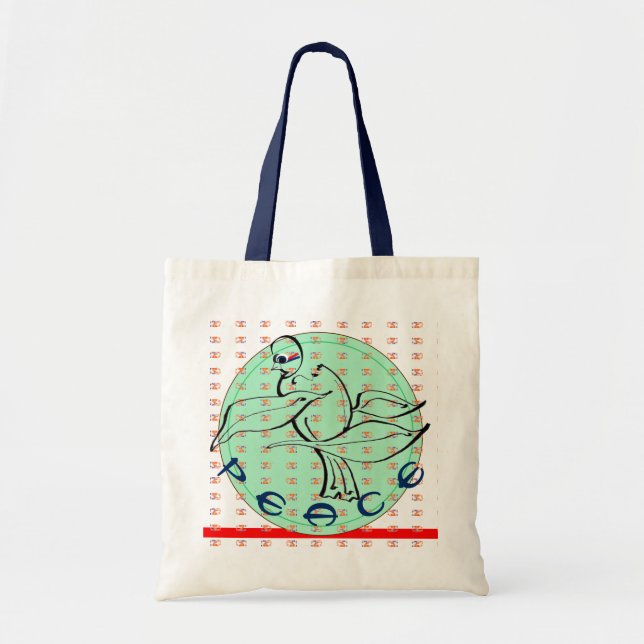 Tote Bag Peace Dove Natural fourre-tout (Devant)
