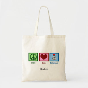 Tote Bag Peace Love Badminton Player Personnalisé