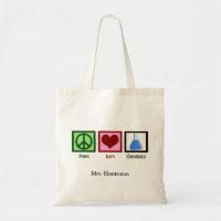 Peace Love Chimie Enseignant sur mesure