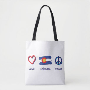 Tote Bag Peace Love Colorado