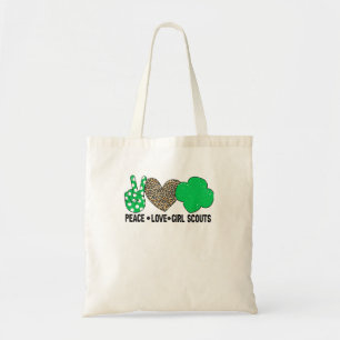Tote Bag Peace Love Cookie Scout For Girls Bakery Cookie Se
