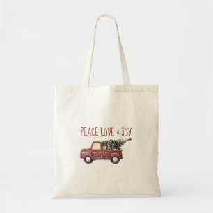 Tote Bag Peace Love & Joy Toy Camion Joyeux Noël