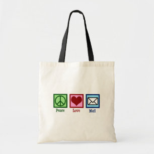 Tote Bag Peace Love Mail