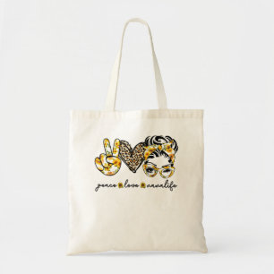 Tote Bag Peace Love Nana Life Mère Life