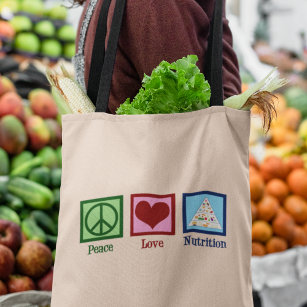 Tote Bag Peace Love Nutrition