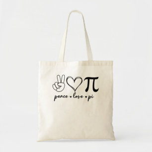 Tote Bag Peace Love Pi Math Love Pi Day Mathématiques Maths