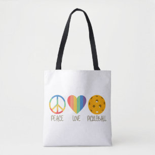 Tote Bag Peace Love Pickleball
