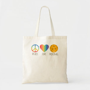 Tote Bag Peace Love Pickleball 338