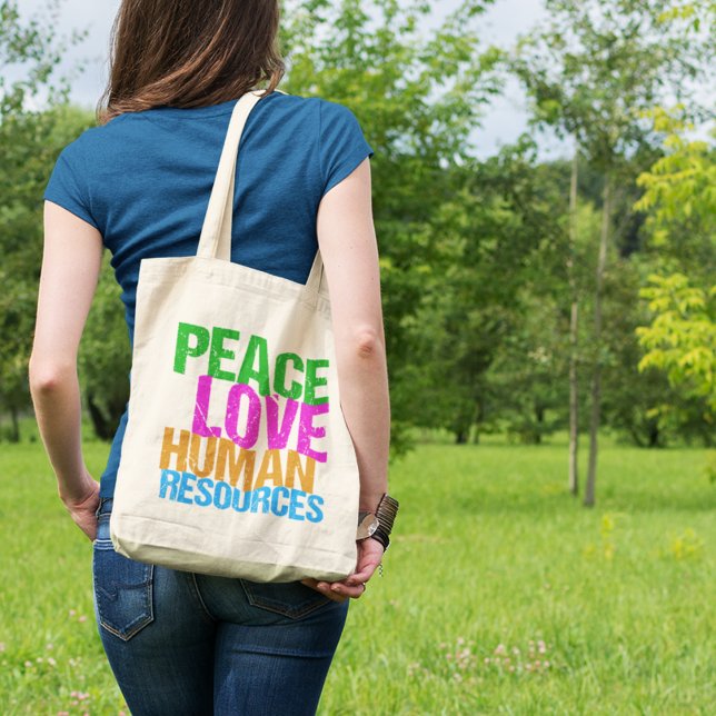 Tote Bag Peace Love Ressources humaines RH (Créateur téléchargé)