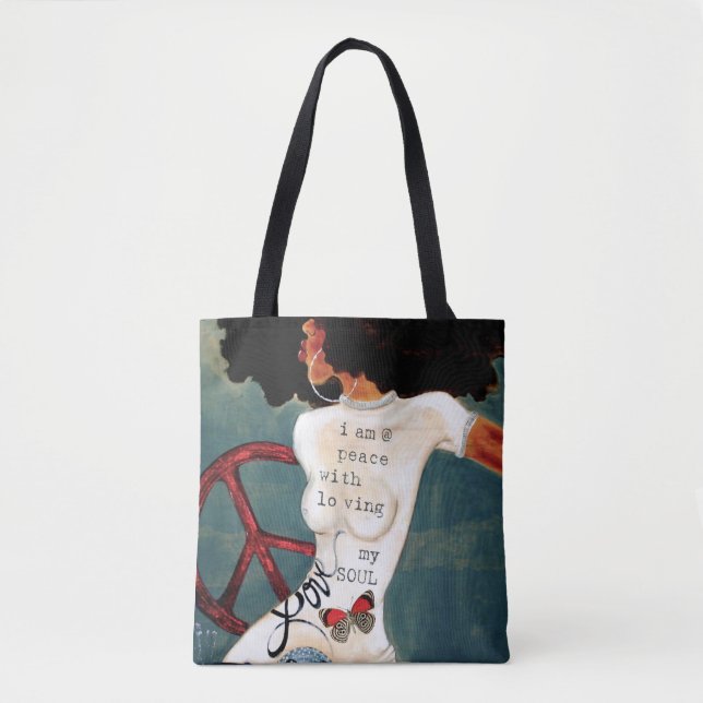 Tote Bag Peace Love & SOUL Fourre-tout (Devant)