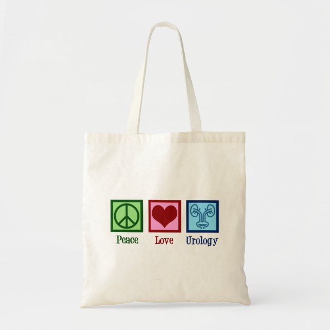 Tote Bag Peace Love Urology Office Cute Urologist (Devant)
