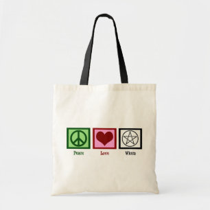 Tote Bag Peace Love Wicca