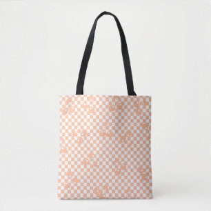 Tote Bag Peach Fuzz Cherry En vichy Motif