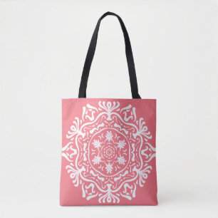 Tote Bag Peach Mandala