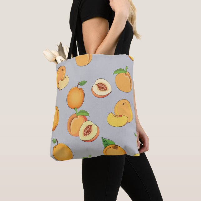 Tote Bag Peach Pattern 6 (De près)