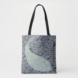 Tote Bag Peacock Art Nouveau Bird Classic