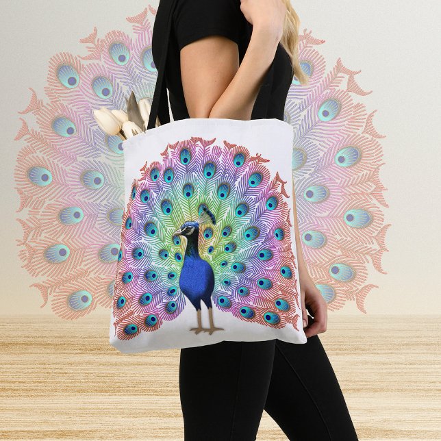 Tote Bag Peacock coloré (Créateur téléchargé)