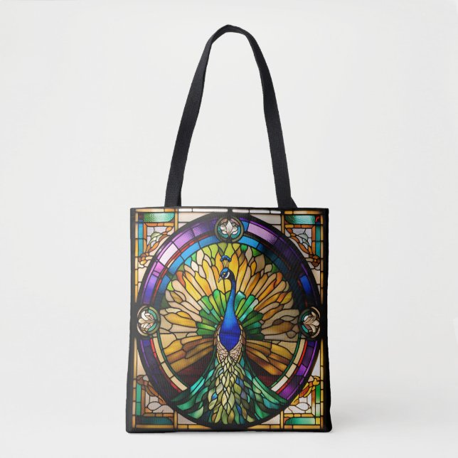 Tote Bag Peacock en verre tendu (Devant)