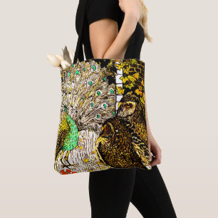Tote Bag Peacock et Owls Art nouveau néerlandais