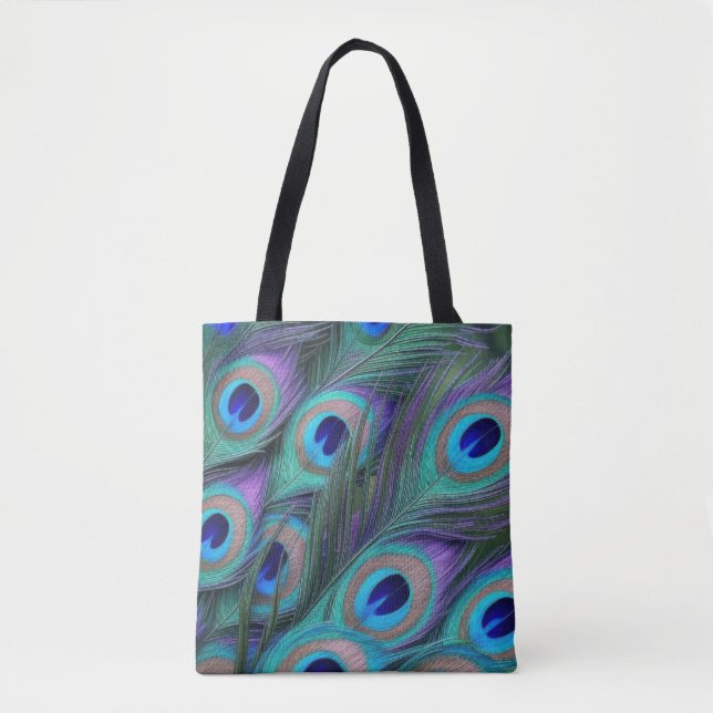 Tote Bag Peacock Feathers (Devant)