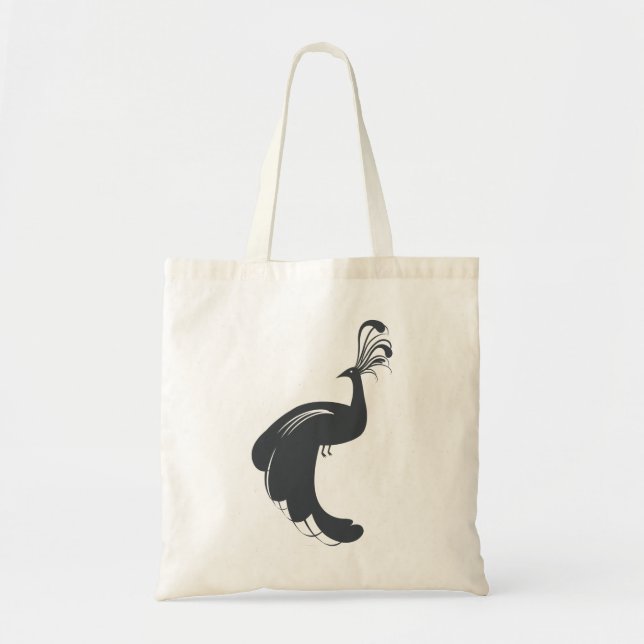 Tote Bag PEACOCK FLOURISH à MIDNIGHT Lightweight Fourre-tou (Devant)