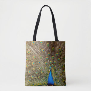 Tote Bag Peacock Motif Peacock Artisanat Peacock Peinture A