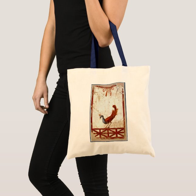 Tote Bag Peacock sur Fresco Ancienne peinture romaine antiq (Devant (produit))