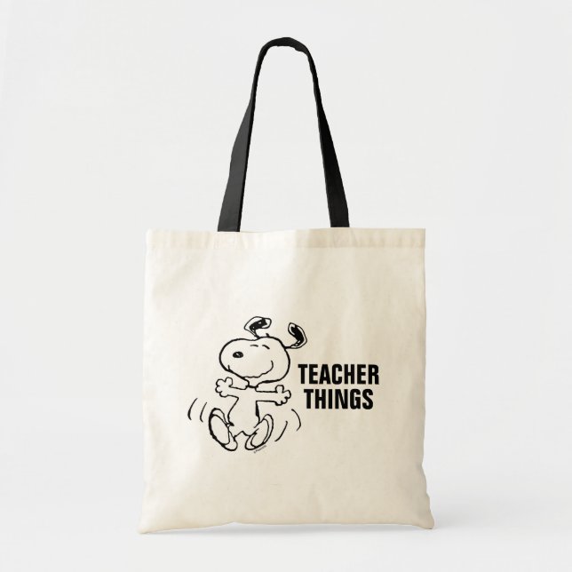Tote Bag Peanuts | A Snoopy Happy Dance Teacher (Devant)