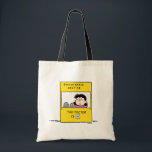 Tote Bag Peanuts | Lucy & the Doctor Is In<br><div class="desc">Lucy is the crabby, bossy and opinionated girl who bullies most other characters in the comic strip, particularly Linus and Charlie Brown. Check out this cute Peanuts design featuring Lucy and her advice stand.</div>