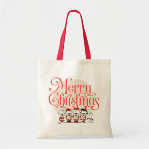 Tote Bag Peanuts   Merry Christmas Holiday Choir