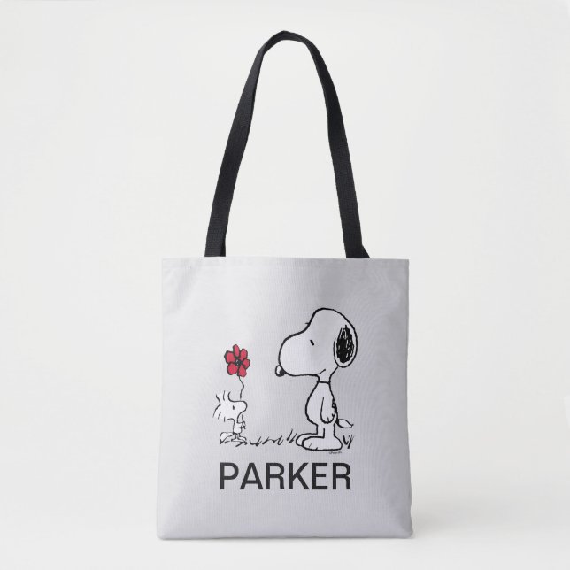 Tote Bag Peanuts | Snoopy & Woodstock Red & Black (Devant)
