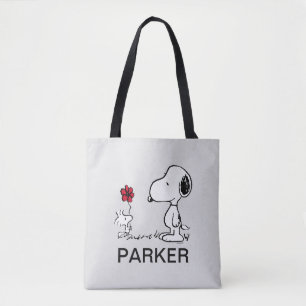 Tote Bag Peanuts Snoopy & Woodstock Rouge & Noir