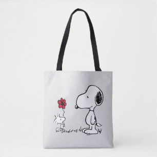 Tote Bag Peanuts Snoopy & Woodstock Rouge & Noir