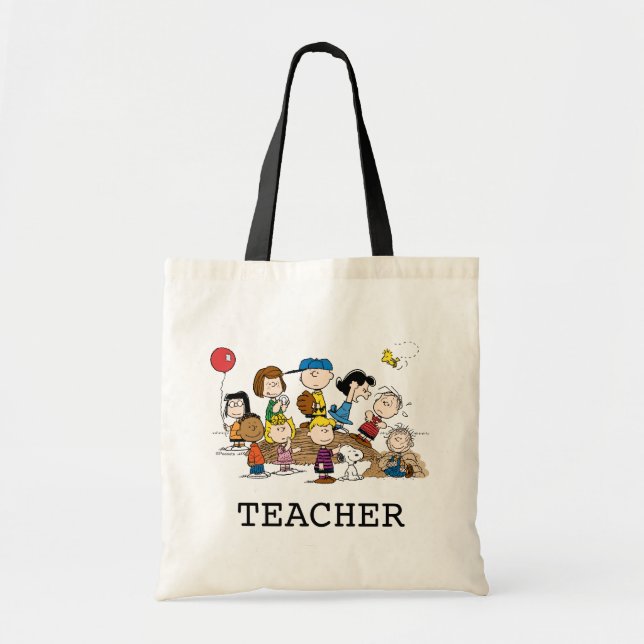 Tote Bag Peanuts | The Gang Teacher (Devant)