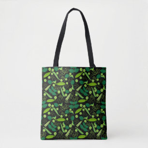 Tote Bag Peas motif 01.bw Black BG