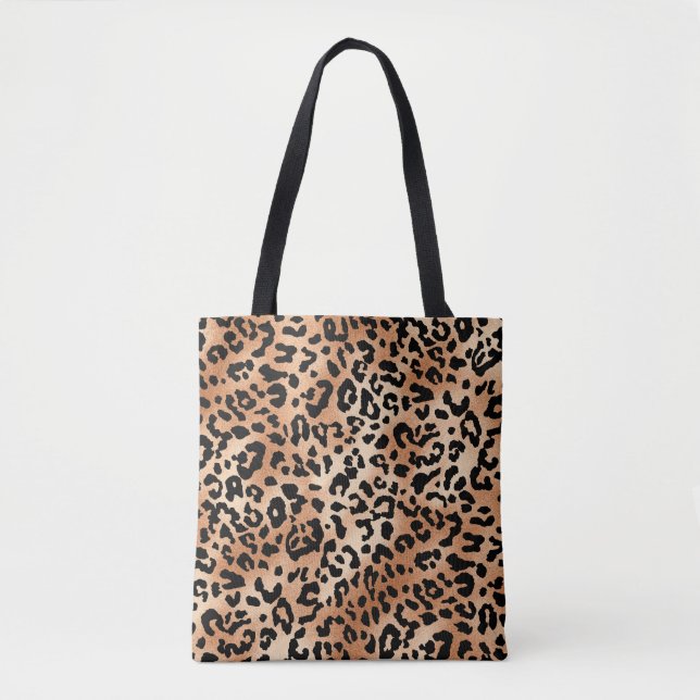 Tote Bag peau de léopard. Design élégant de blouse avec léo (Devant)