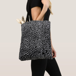 Tote Bag Peau d'éléphant noir et blanc