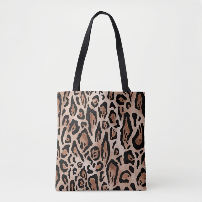 Tote Bag Peau léopard : motif sans soudure. (Devant)