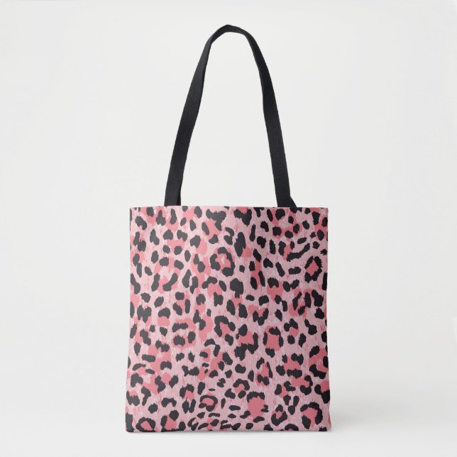 Tote Bag Peau léopard : texture vintage et transparente (Devant)