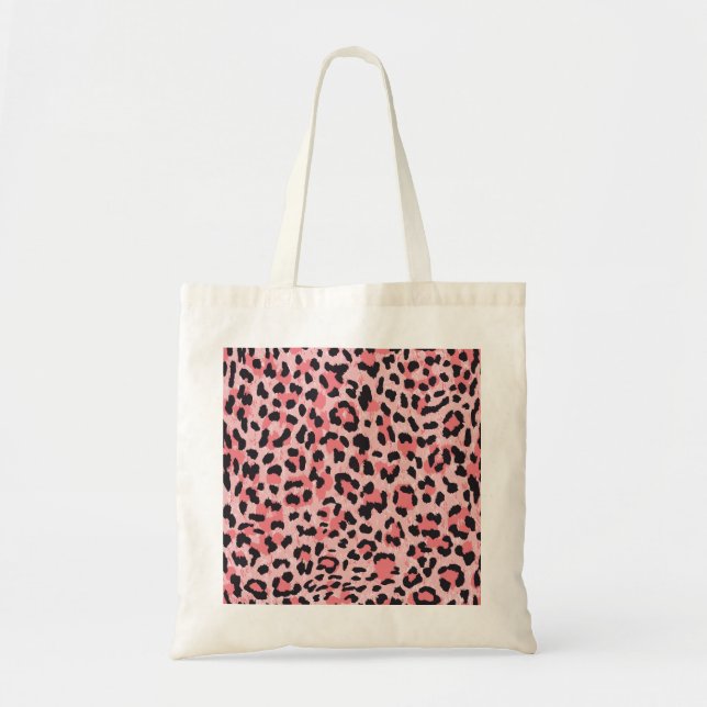 Tote Bag Peau léopard : texture vintage et transparente (Devant)