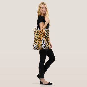 Tote Bag Peaux de tigre rayées modernes Imprimer gros félin