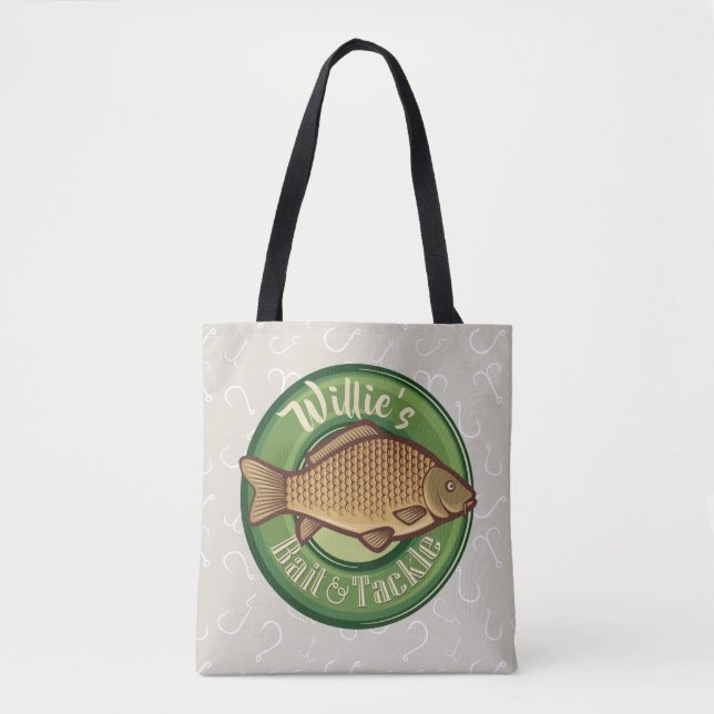 Tote Bag Pêche à la ligne personnalisée (Devant)