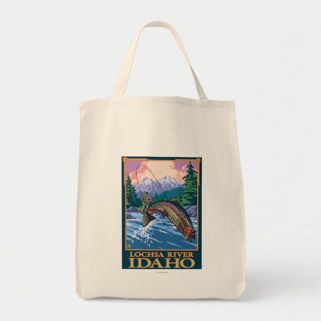 Tote Bag Pêche à la mouche - Rivière Lochsa, Idaho (Devant)
