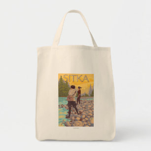 Tote Bag Pêche à la mouche - Sitka, Alaska