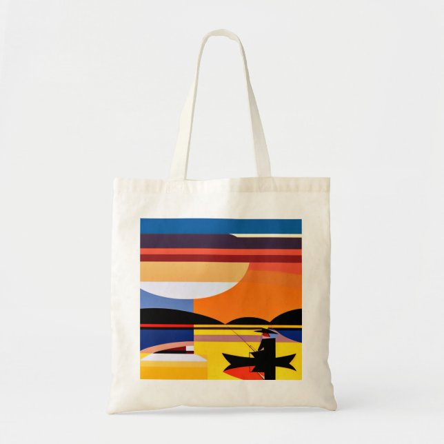 Tote Bag Pêche au coucher du soleil (Devant)
