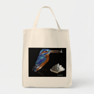 Tote Bag PÊCHE, Bleu électrique, Noir