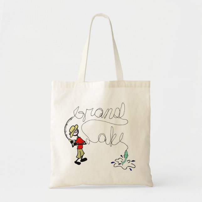 Tote Bag Pêche de lac grande Fourre-tout (Devant)